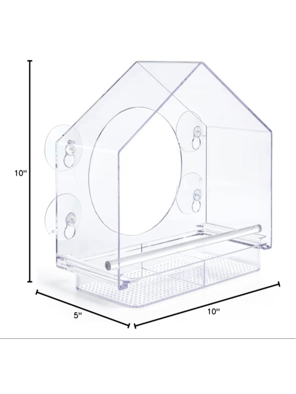 NEW Window Weather Proof Transparent Acrylic Bird Feeder Watching for cats - Picture 2 of 8